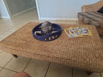 Wicker chair table and