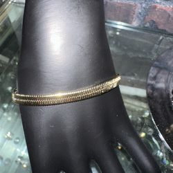 gold plated tarnish free snake skin bracelet 