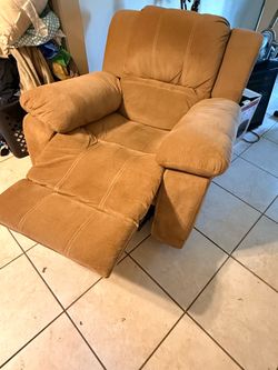 Tan Microfiber Recliner Chair
