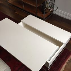 West elm laquer coffee storage table