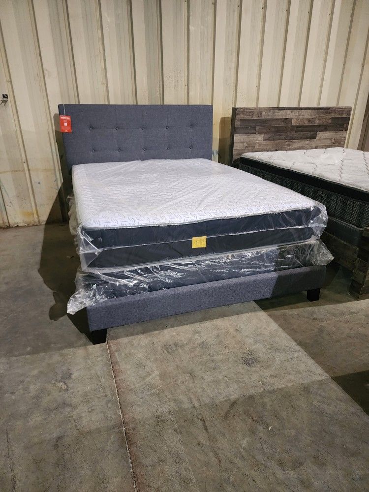 Queen Bed Frame Mattress And Boxspring
