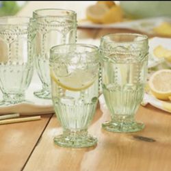 Princess House Vasos Con Pedestal