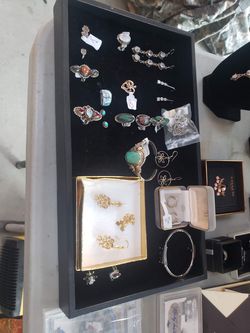Many jewelry items silver turquoise qnd much more