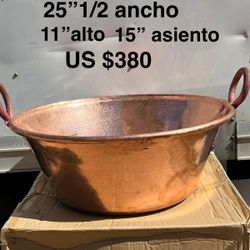 Cazo Chicharrónero De Cobre Artesanal Martillado 