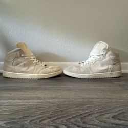 Nike Air Jordan 1 Mid White Sneakers