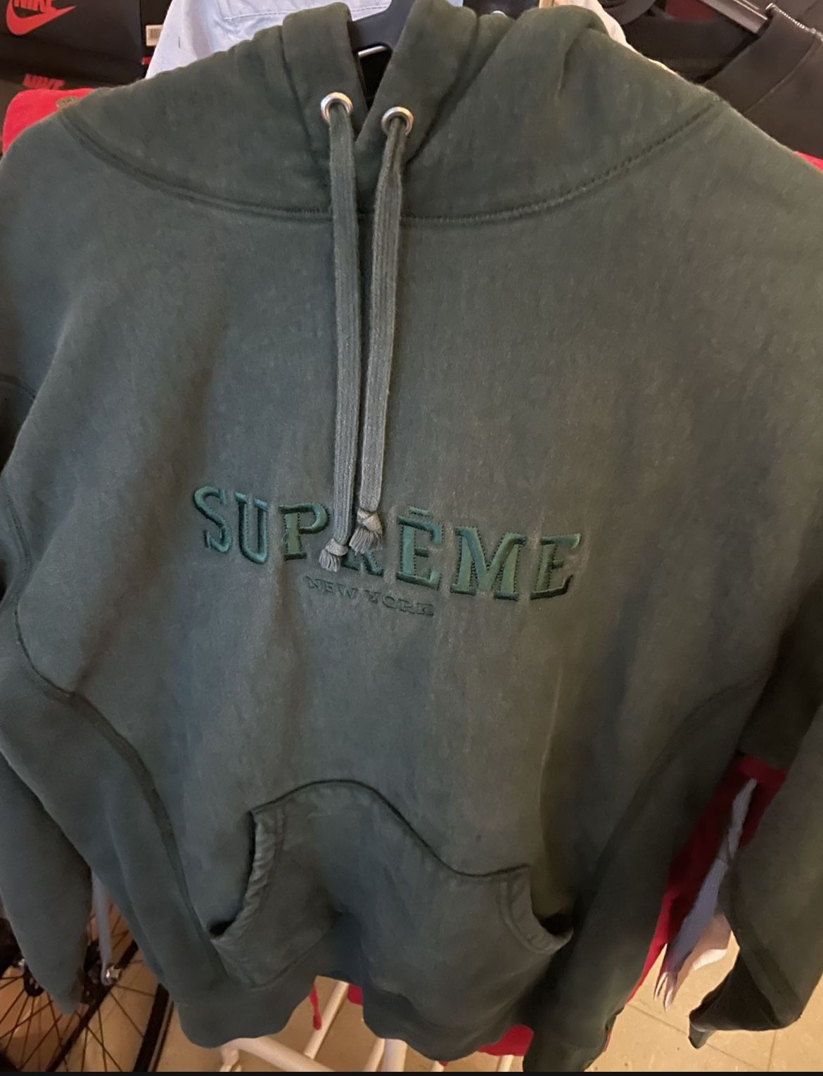 Supreme Hoody Forest Green Sz M 2012 Box Logo Vintage