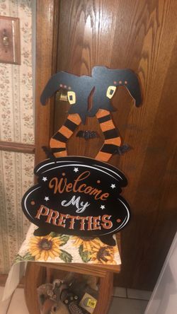 Halloween witch sign - firm