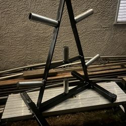 BFS (Bigger Faster Stronger) Olympic Plate Tree – Heavy-Duty Gym Rack