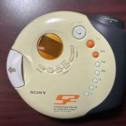 Sony S2 TV/Weather/ FM /AM /CD portable sports walkman