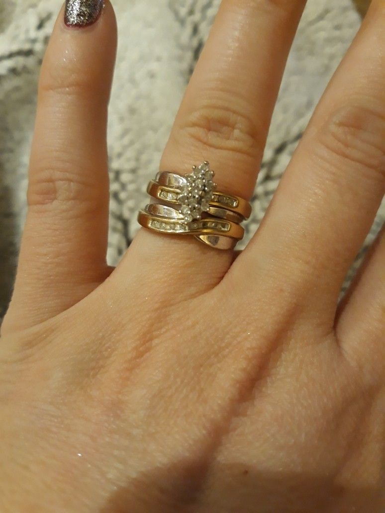 10k Gold Wedding Rings Sz7