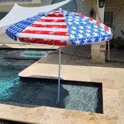 American Flag Umbrella For Patriot Flag-Removable Sand Anchor

