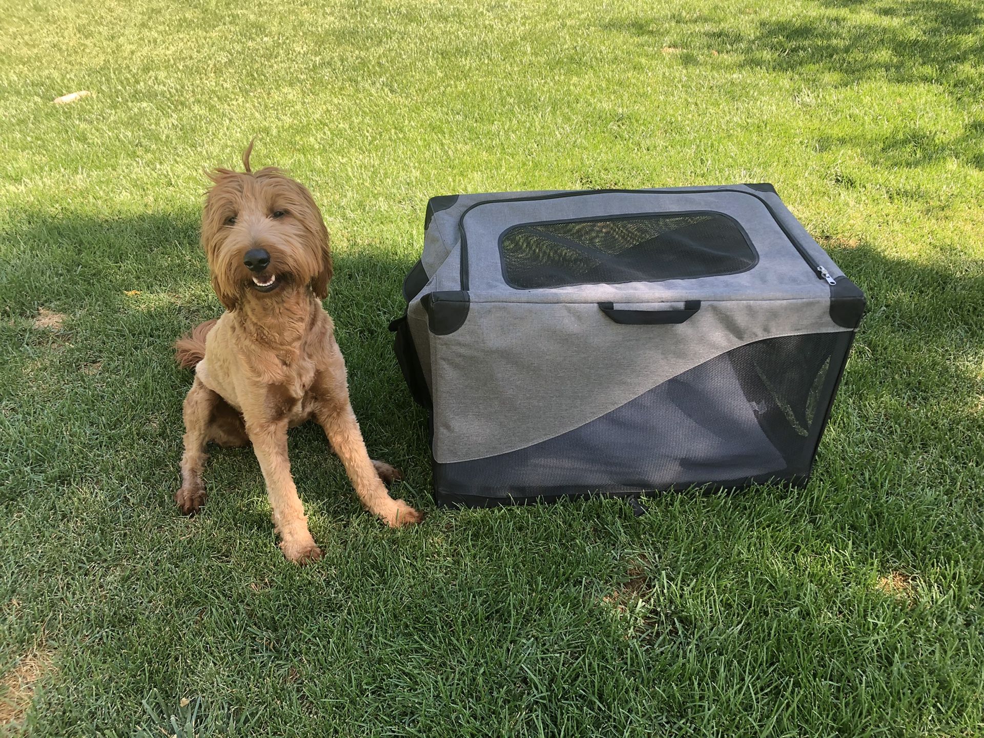 Dog crate packable and soft