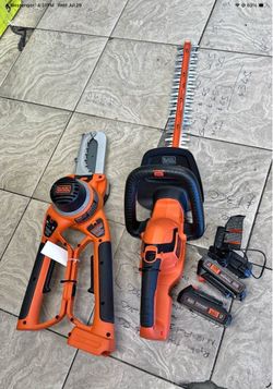 Black+Decker 20V MAX Alligator Lopper and Hedge Trimmer Set