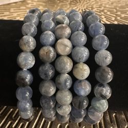 Kyanite Beaded Elastic Bracelets 5 PCS 6mm