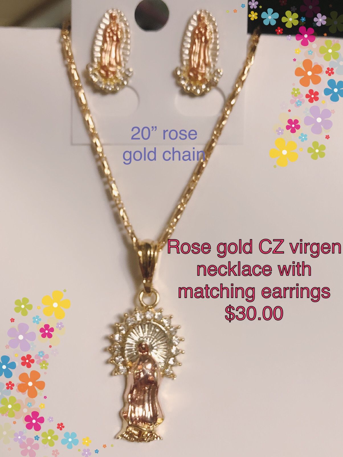 Rose Gold Necklace Set