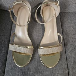  Gold 2 Inch heel. Size 9