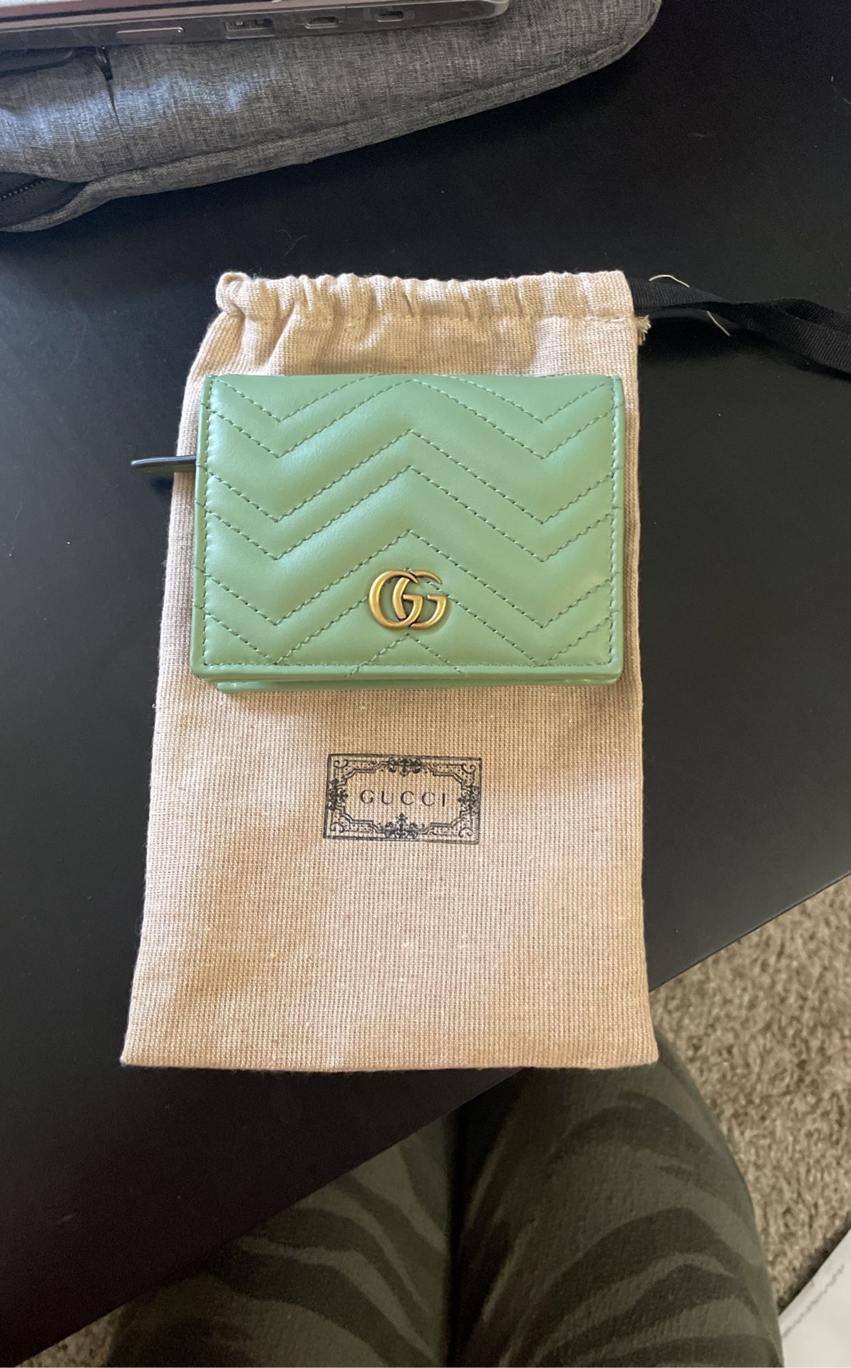 Light Green Gucci Marmont Wallet (unused)