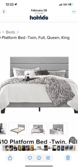 BRAND NEW FULL SIZE GRAY BED FRAME WITH NEW MATTRESS/FAST DELIVERY