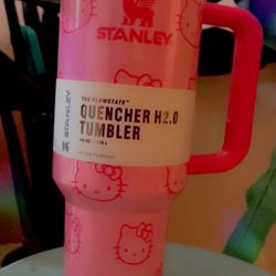 ✨ Limited Edition Hello Kitty Stanley Quencher H2.0 Tumbler - 40 oz - Pink! ✨