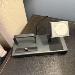  3-in-1 Charging Station Dock for iPhone, Apple Watch & AirPods (Gray)