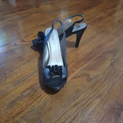 Xhilaration Open Toe Slingback Heels 8.5