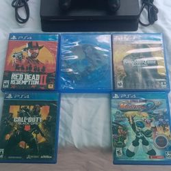 Ps4 Slim 1tb With 5 Games, 