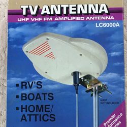 Amplified Antenna  for TV, Uhf, Vhf, Fm