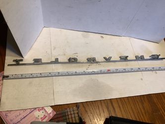 Chevrolet full size Bel Air & Biscayne rear trunk emblem part no. (contact info removed)