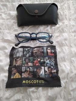 Moscot Lemtosh 110 anniversary color blue glasses