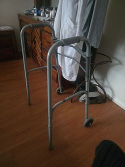 Guardian Medline 2 button Folding Walker With Wheels