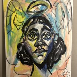 30x40 Angel Baby Abstract Painting 
