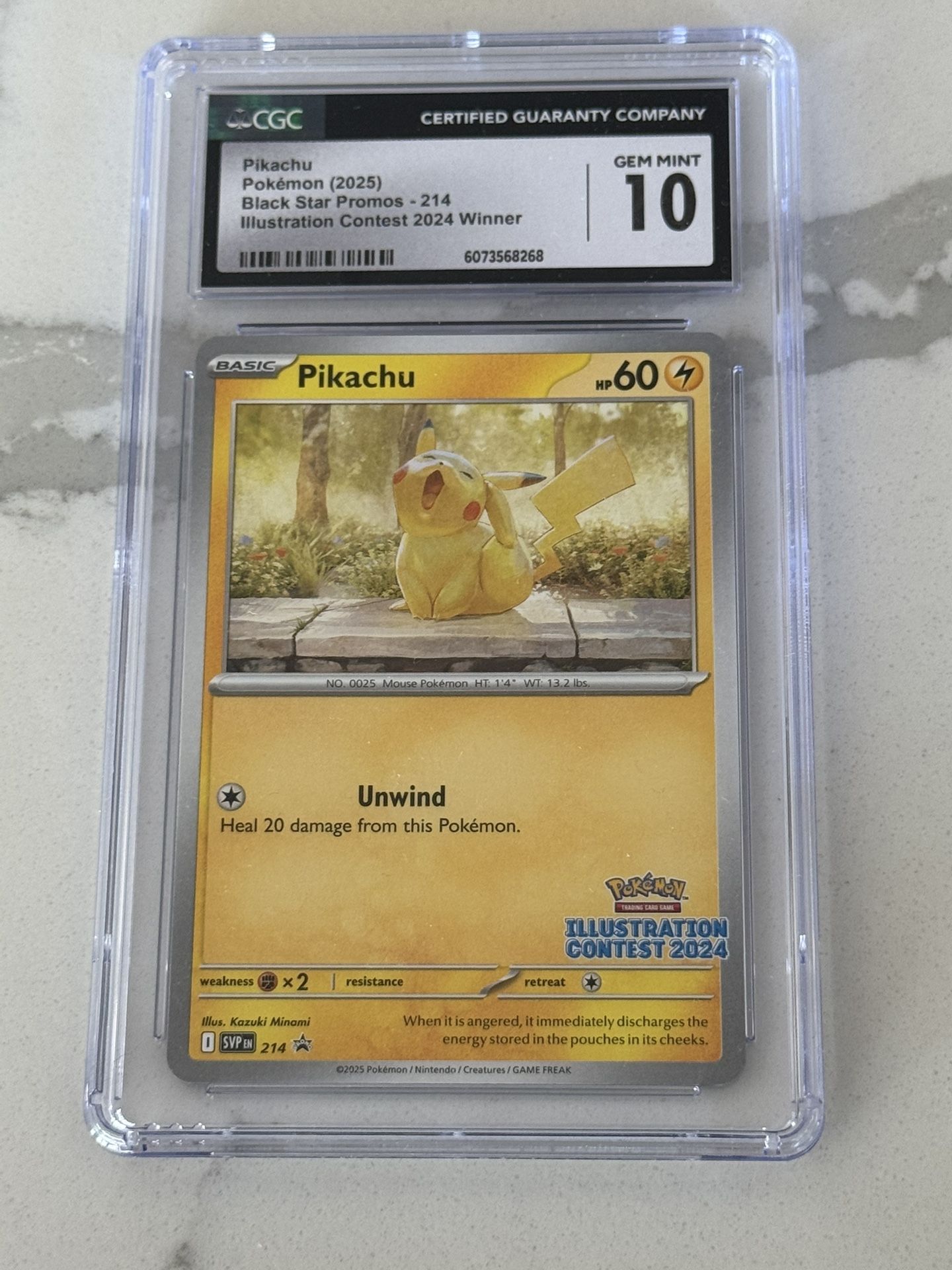 CGC 10 Pikachu illustration contest 2024 promo