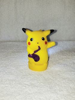 🧸VINTAGE-1998 CARL'S JR. NINTENDO POKÉMON PIKACHU PLAYING SAXOPHONE SQUEAK TOY🧸