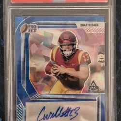 2022 LEAF Pro Set Metal Caleb Williams Blue Crystals Auto /25