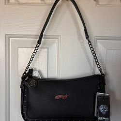 Ed Hardy Black Shoulder Bag