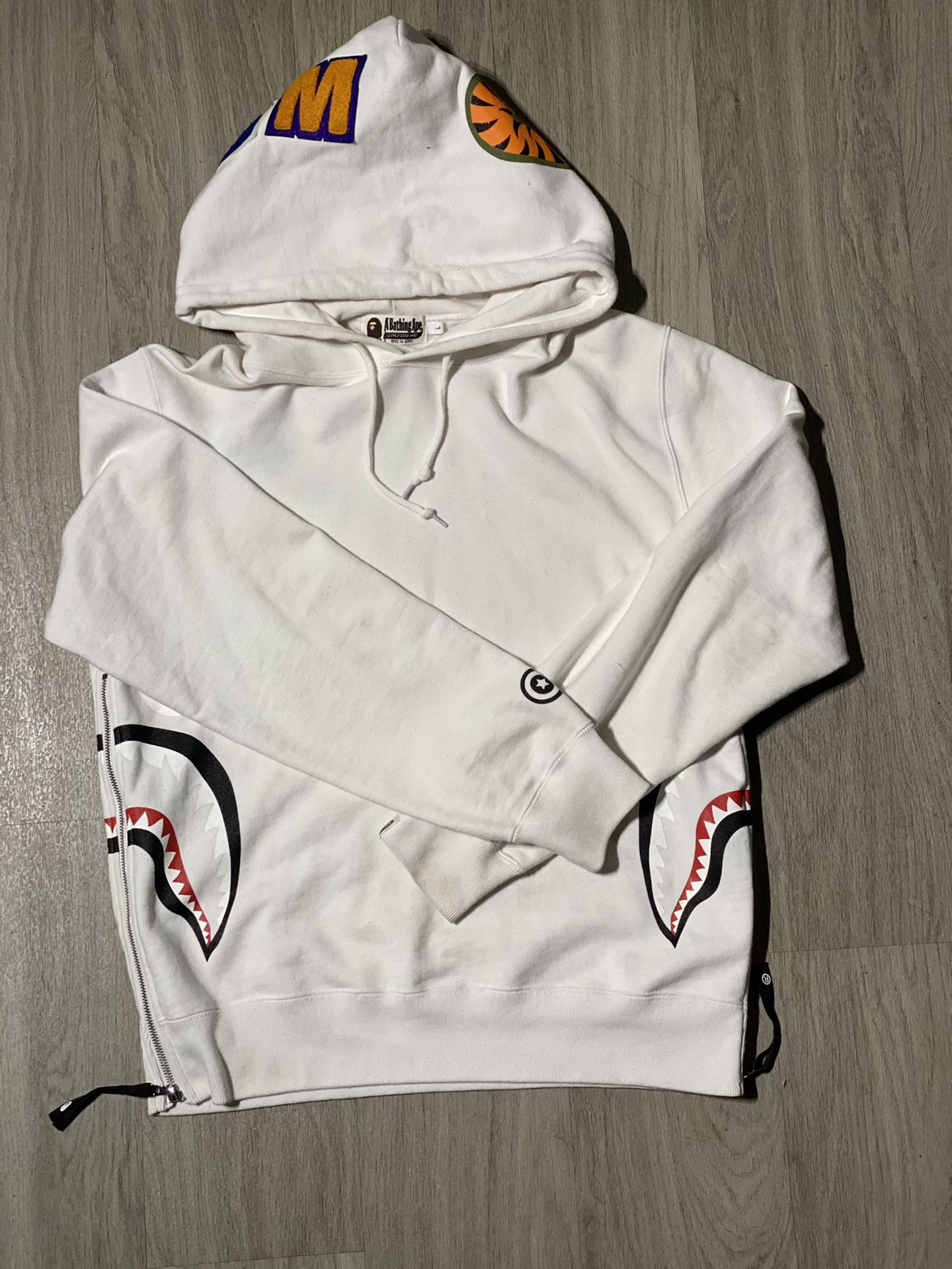 BAPE Side Zip Shark Wide Pullover Hoodie