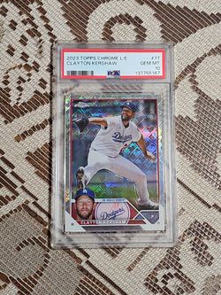 2023 Topps Chrome L/E Clayton Kershaw #77 PSA 10