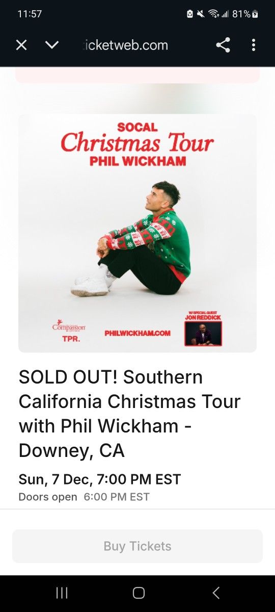 SOLD OUT CONCERT TONITE