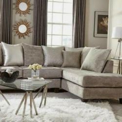 Sectional New Hollywood Silver