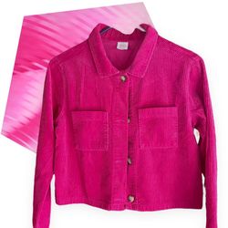 Hot Pink Corduroy Girls Jacket
