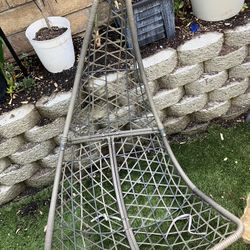2 Dark Gray hanging egg style chairs, no stand.