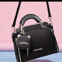 Fashion Handbag for Women Ladies Top Handle Satchel Shoulder Bags Cat Purse