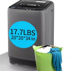 1.38 cu.ft. Top Load Washer in Grey with Large Capacity, Drain Pump, Full-Automatic Smart Washer