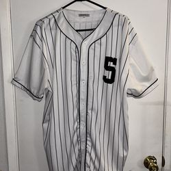 Mensfield Baseball Jersey White # 5 Nuncio Sz XXL