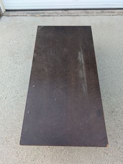 Wooden utility/bench table 10.5" high  (47” L x 23.5” W) w/ metal frame - Pickup 91706