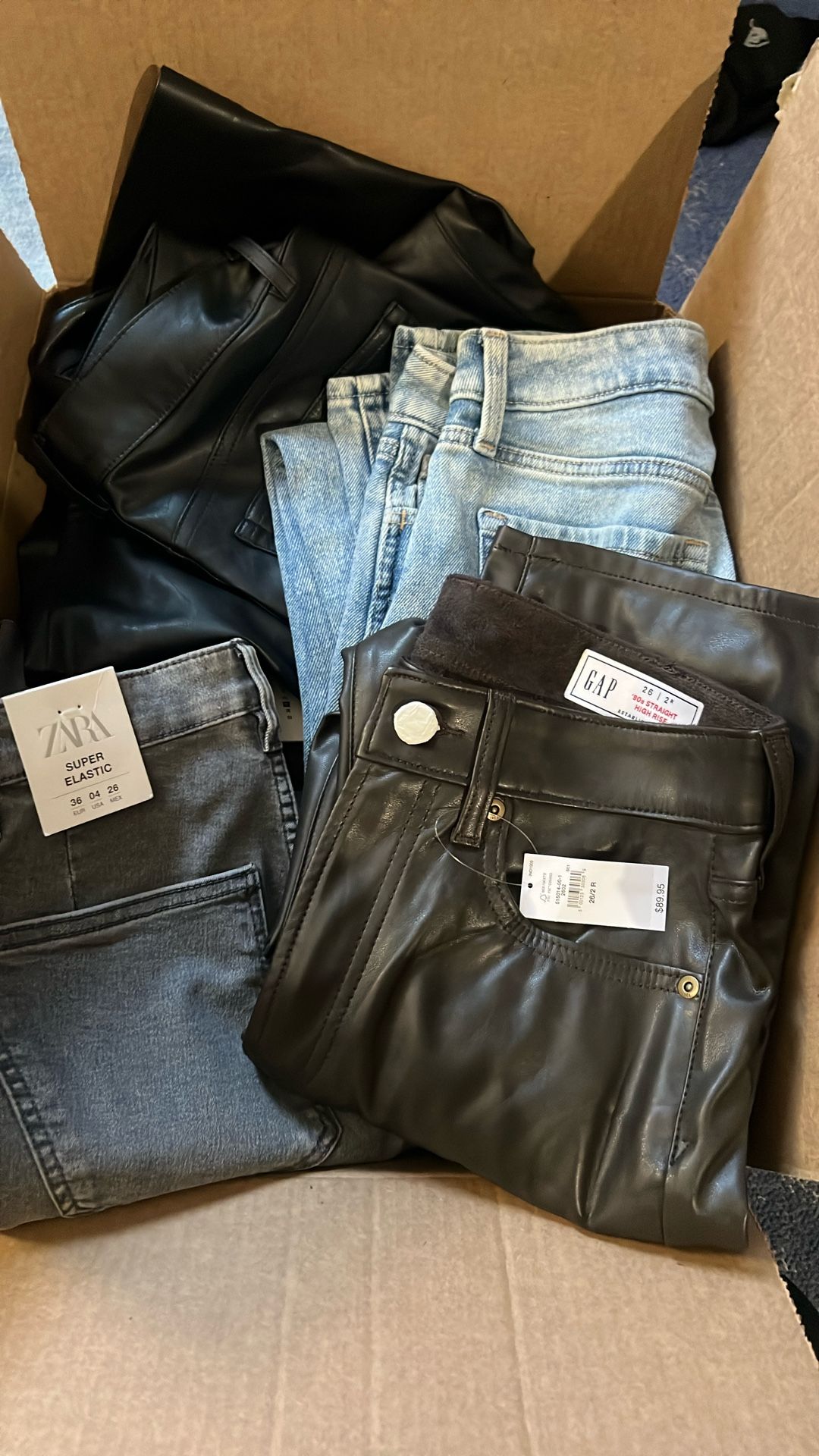 $30 For All Straight Jeans Skinny Jeans Leather Jeans Size 2 And Size 0