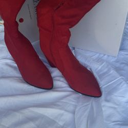 Red Women Boots