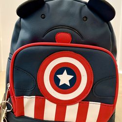 MARVEL CAPTAIN AMERICA MINI BACKPACK with WALLET SET (New)