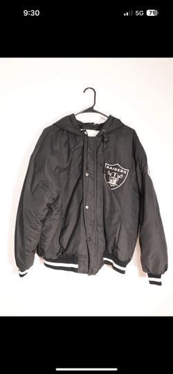 Vintage Oakland Vegas Raiders Jacket Hoodie Hooded VTG Size Mens Medium