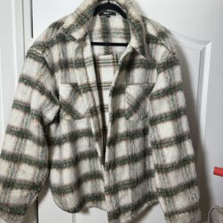 Men's Plaid Shacket (Size L) EUC